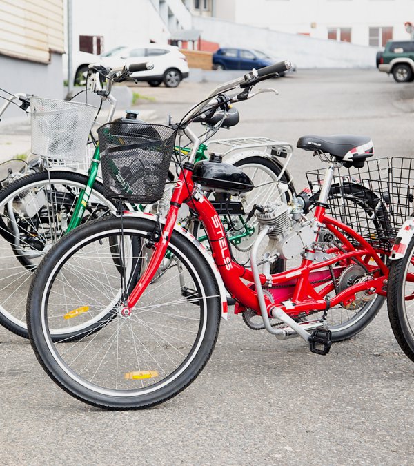 Грузовые велосипеды с бензиновым двигателем